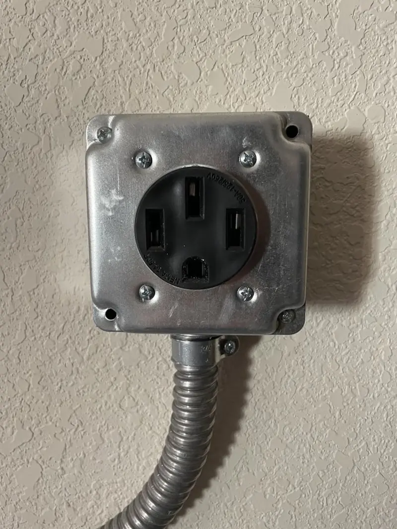 NEMA 14-50 outlet installed for Electrical Panel Upgrade in Merrillville